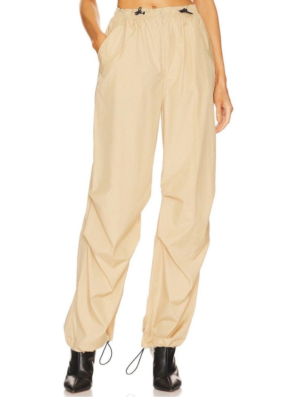 Rag & Bone Becky Flight Pants Elastic Waist Drawstring Light Khaki Size Small